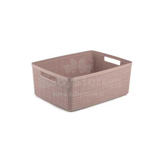 Basket Jute M 12L 36x28x15cm pink