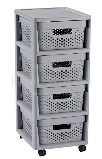 Infinity 11L 4 compartment wheeled chest 30x36x69cm grey