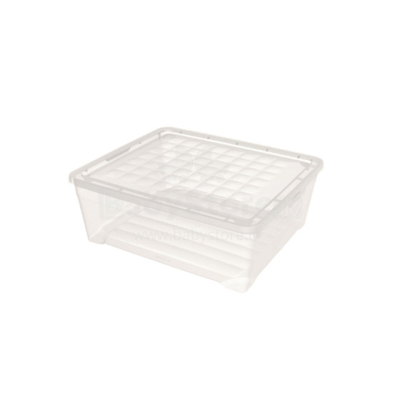 Box with lid Textile Box 10L 34,2x29,7x12,5cm transparent