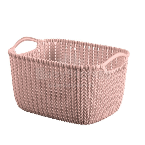 Krepšelis Knit S stačiakampis 8L 30x22x17cm rožinis 