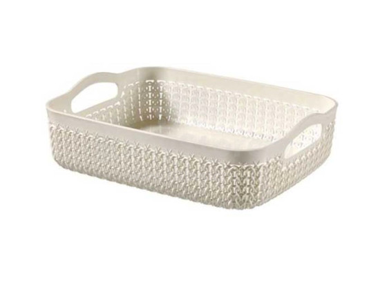 Basket Knit A5 26x20x7cm white