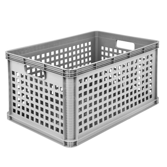 Transport basket with load capacity up to 60kg Robert 60x40x32cm 64L grey