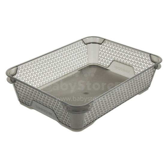 Basket mini A5 Mirko 26,5x20x7cm crystal gray (transparent)