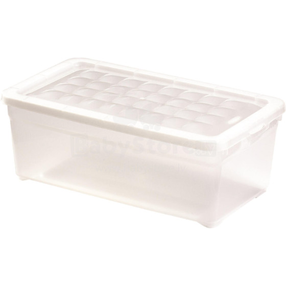 Box with lid Textile Box 5,7L 34,3x19,5x12,5cm transparent