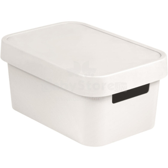 Infinity Recycled 4,5L box with lid 27x19x12cm white