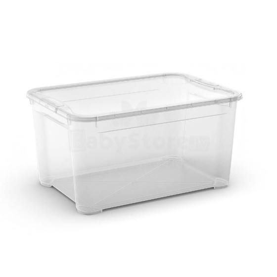 Box with lid T Box L 47L 39x55,5x28,5cm transparent