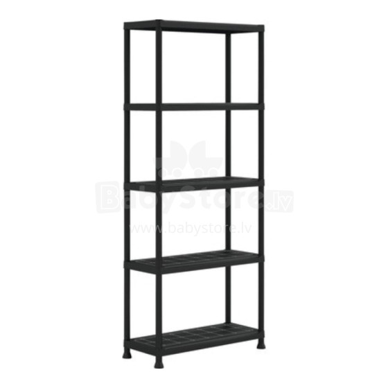 5 līmeņu plaukts Shelf 75 with 5 shelves 75x32x176cm melns