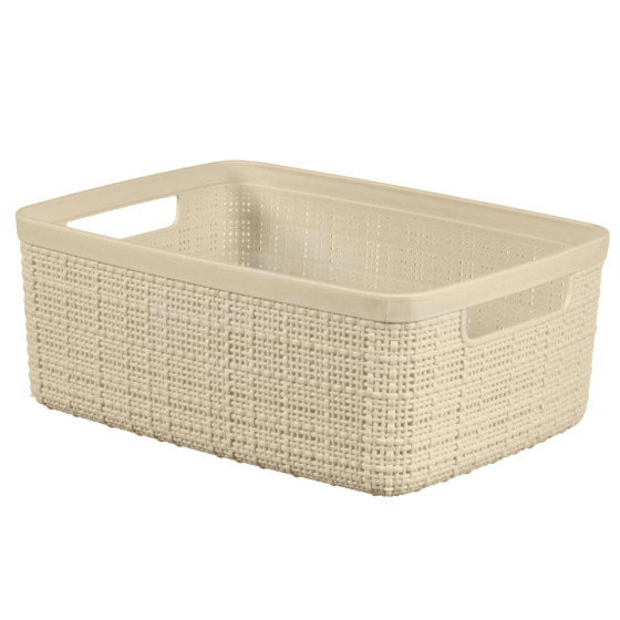 Basket Jute S 5L 27x20x11cm cream