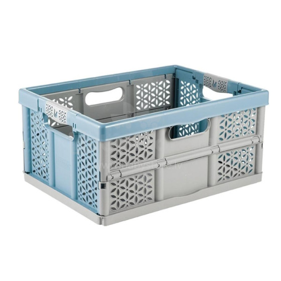 Folding box with load capacity up to 30kg Lea 48.5x35x23.5cm 32L blue