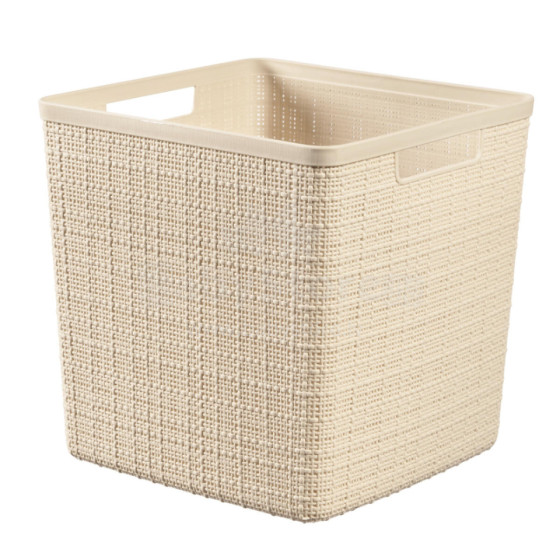 Basket Jute square 17L 28x28x27cm cream