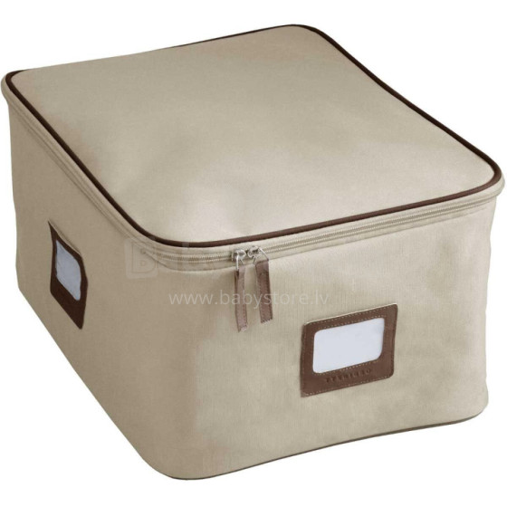 Zipped fabric box M 30x40x20cm Ego Ecru