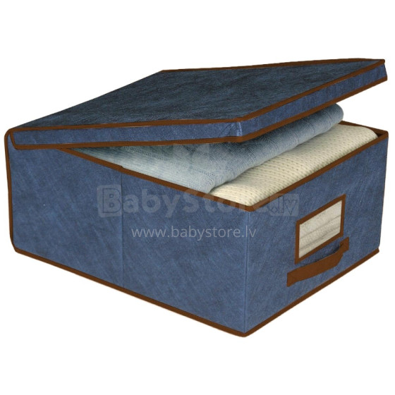 Box fabric 48x36x19cm Blue