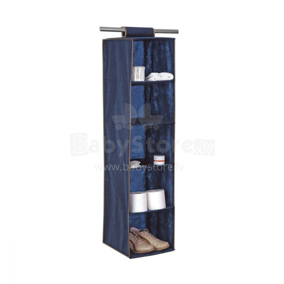 Organizators iekarināms ar 5 plauktiem 30x30x120cm Blue