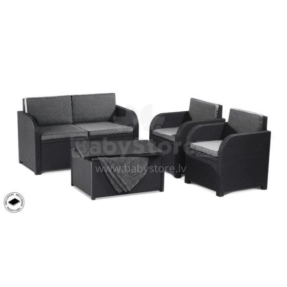 Garden furniture set Modena Set with table/storage box grey