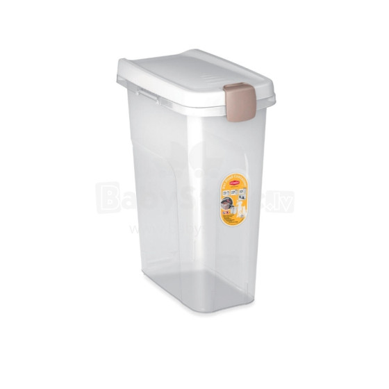 Container for pet food storage 10kg 25L 39x24x51cm transparent/white