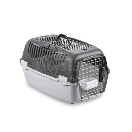 Transport cage Gulliver 3 Delux Top Free 61x40x38cm dark gray/light gray