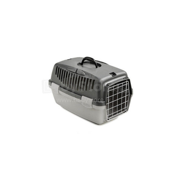 Transport cage Gulliver 1 with metal door 48x32x31cm dark gray/light gray