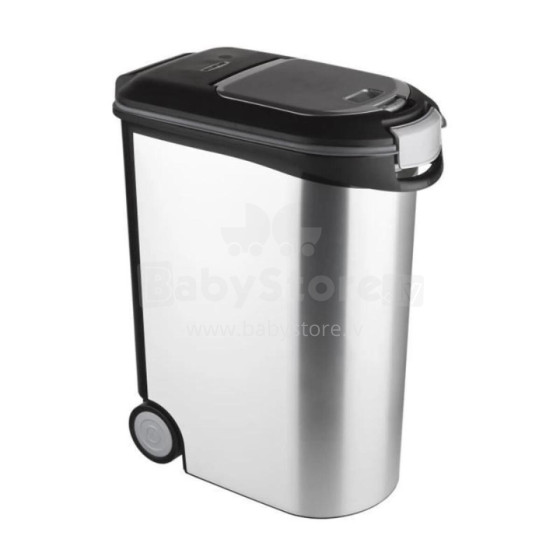 Food storage container Pet Life 20kg 54L 49,3x27,8x60,5cm silver