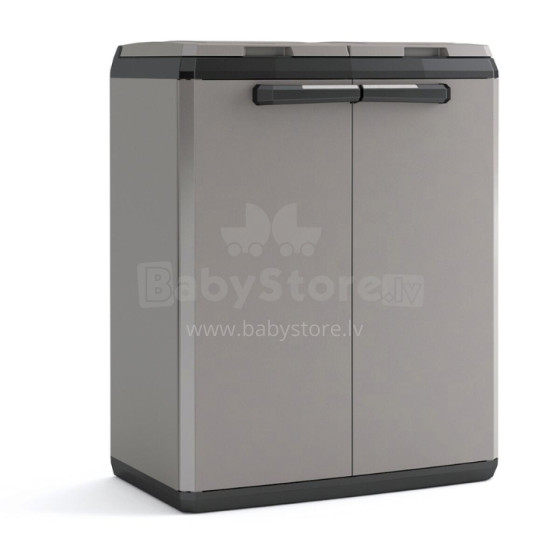 Atkritumu šķirošanas sistēma Split Basic 110L Recycling system 68x39x85cm tumši pelēka/melna