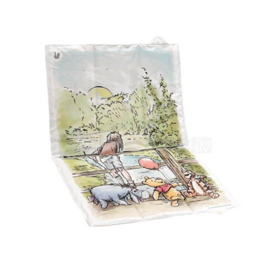 Travel mat Antek &quot;Winnie the Pooh&quot; unfolded 70x50x5cm, folded 29x13x5cm white