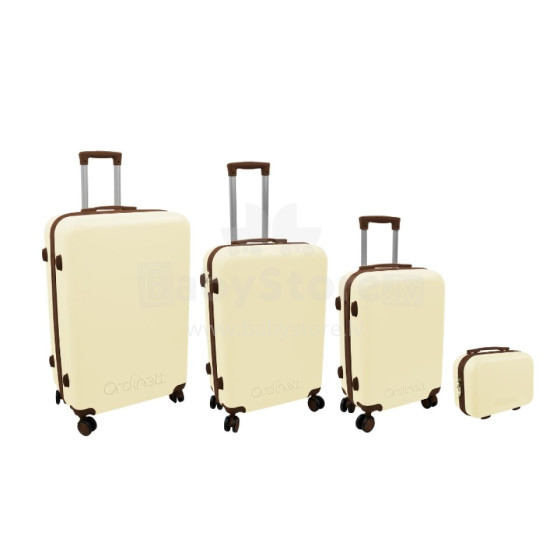 Suitcase set of 4 pieces 98L (48x29x75cm) + 60L (42x25x64cm) + 43L (36x23x56cm) + 15L (24x17x33cm) white