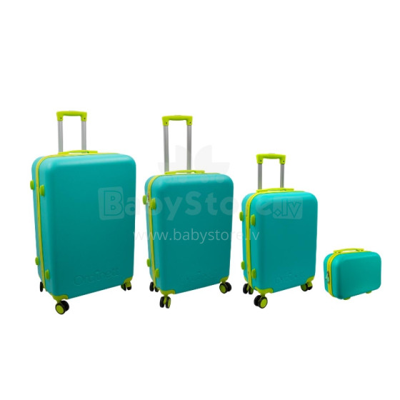 Valgyklos rinkinys iš 4 dalių 98L (48x29x75cm) + 60L (42x25x64cm) + 43L (36x23x56cm) + 15L (24x17x33cm) žalia