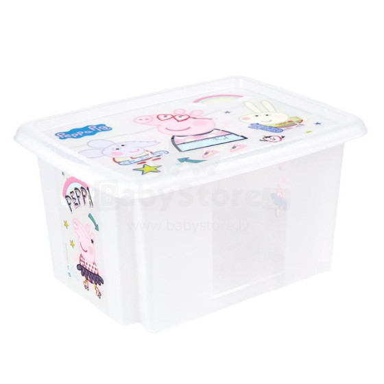 Box with lid 15L Karolina &quot;Peppa Pig&quot; 38x29,5x20,5cm transparent