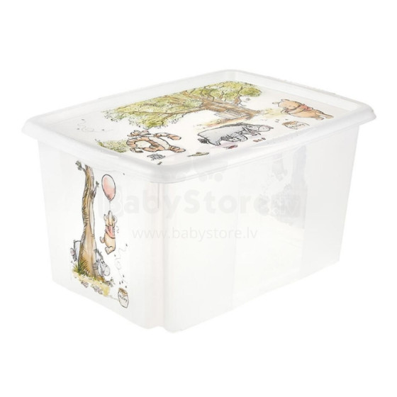 Box with lid 45L Karolina &quot;Winnie the Pooh&quot; 55,5x40x30cm transparent