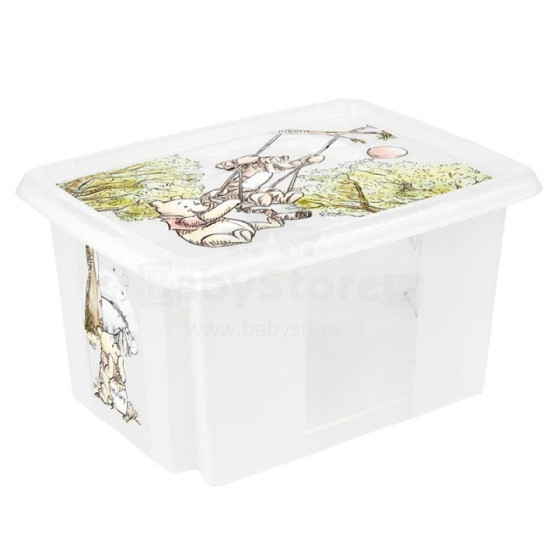 Box with lid 15L Karolina &quot;Winnie the Pooh&quot; 38x29,5x20,5cm transparent