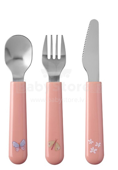 Little Dutch Cutlery Art.108033065243 Butterfly Столовые приборы: ложка, вилка и нож