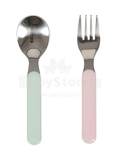 Little Dutch Cutlery Art.4920 Pink Galda piederumu komplekts karote un nazis