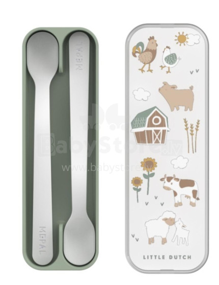 Little Dutch Spoon Art.108032065399 Little Farm  Galda piederumu komplekts karote  2gab