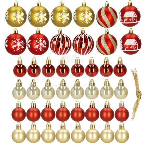 Christmas balls Springos CA1127 42 PCS.