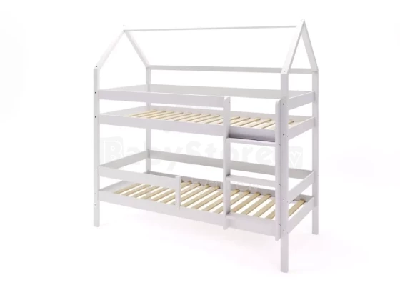 YappyKids YappyEden Art.388967 Light Grey house bunk bed 200x90cm