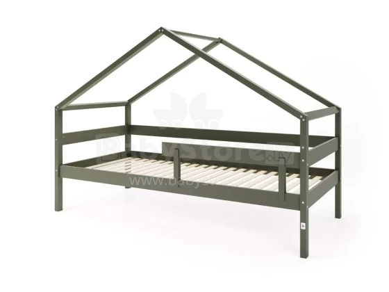 YappyKids YappyHytte Art.388981 Green bed - house style 200x90cm