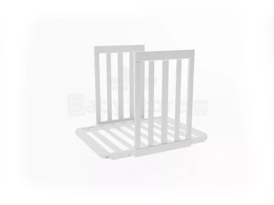 YappyKids YappyÉtude Art.388882 WHITE/SKYGREY additional set for the baby cot (short sides and base)