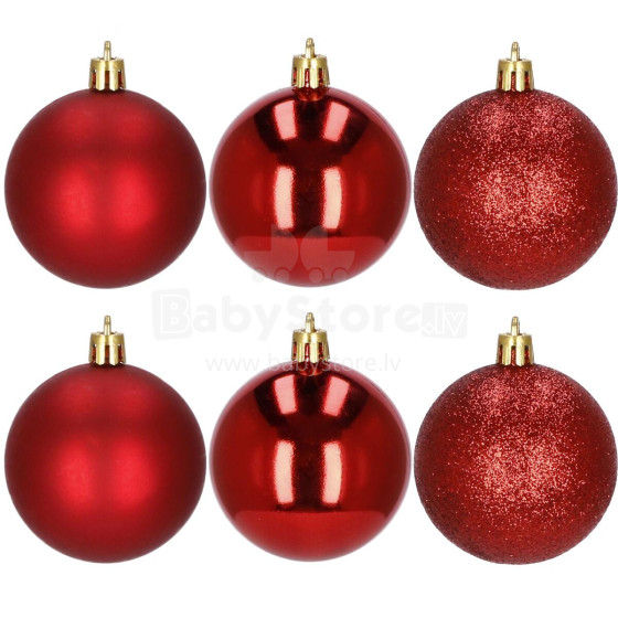 Christmas tree baubles Springos CA009 10 cm, set of 6