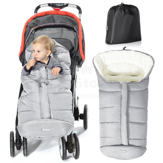 Bebe Basic Footmuff Universal Art.209461 Light Grey žieminis miegmaišis