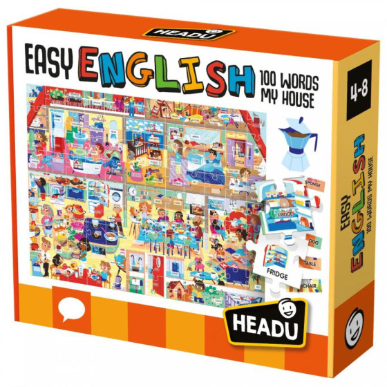 HEADU Izglītojoša spēle pirmsskolas vecuma bērniem ´´Easy English´´ 100 vārdi - Mana māja