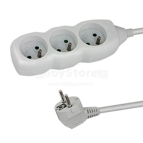 ESPERANZA POWER STRIP 3 SOCKETS 1.5M WHITE