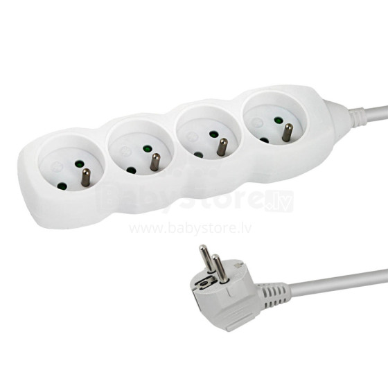 ESPERANZA POWER STRIP 4 SOCKETS 3M WHITE