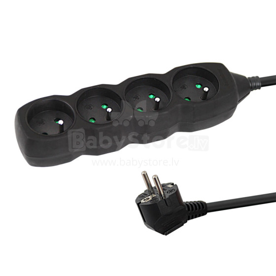 ESPERANZA POWER STRIP 4 SOCKETS 1.5M BLACK