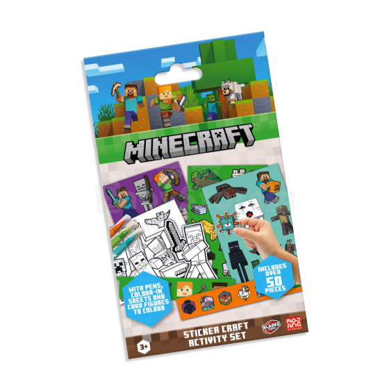 MINECRAFT Lipdukų veiklos rinkinys