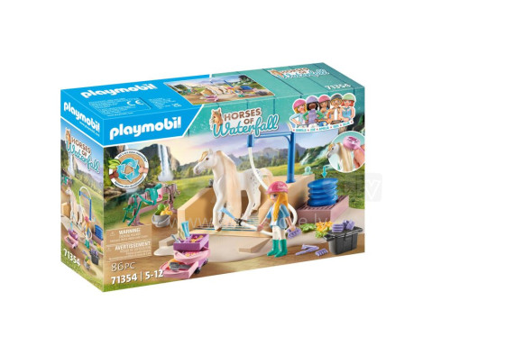 PLAYMOBIL WORLD OF HORSES Washing Station with Isabella and Lioness 71354