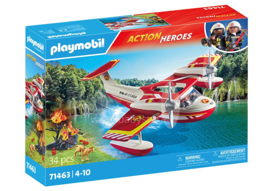 PLAYMOBIL ACTION HEROES Пожарный морской самолет с функцией пожаротушения 71463