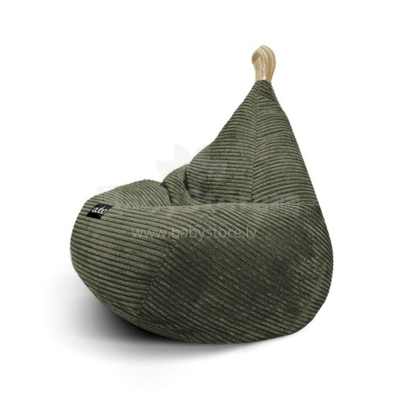 Qubo™ Tiny Drop Moss Feel Fit  Art.210270 Kids ergonomical chair pouf, soft & cute pūtimo maišeliai, minkšti pupelių maišeliai, pupelių krepšys