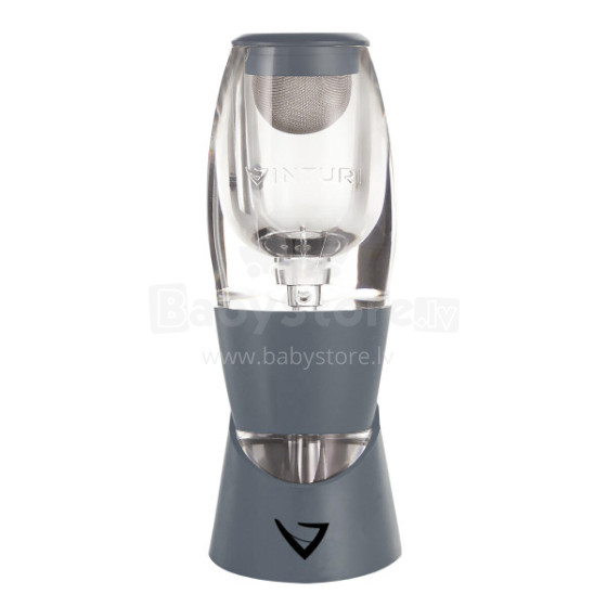 VINTURI V1010 Red Wine Aerator/Pourer with No-Drip Base, Carbon Gray