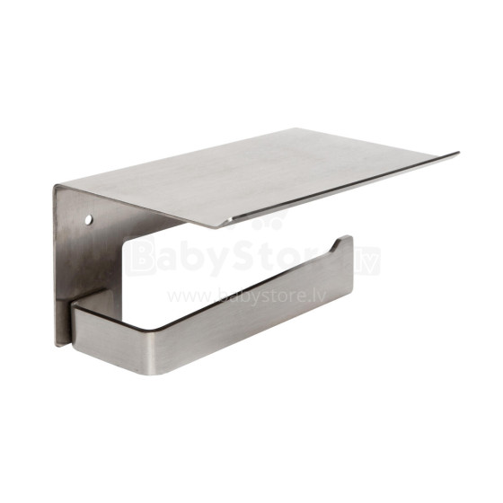 MEDICLINICS AURA AI2003CS Toilet Paper Holder With Shelf, Stainless Steel, Satin