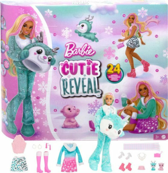 Кукла Барби Mattel Cutie Reveal Advent Calendar (HJX76)