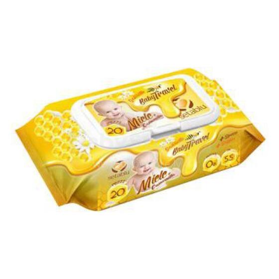 Baby Honey Wipes Art.91942 drėgnos antibakterinės servetėlės 20 vnt.